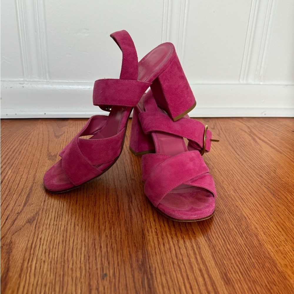 Sz 39 J Peterman hot pink sandals